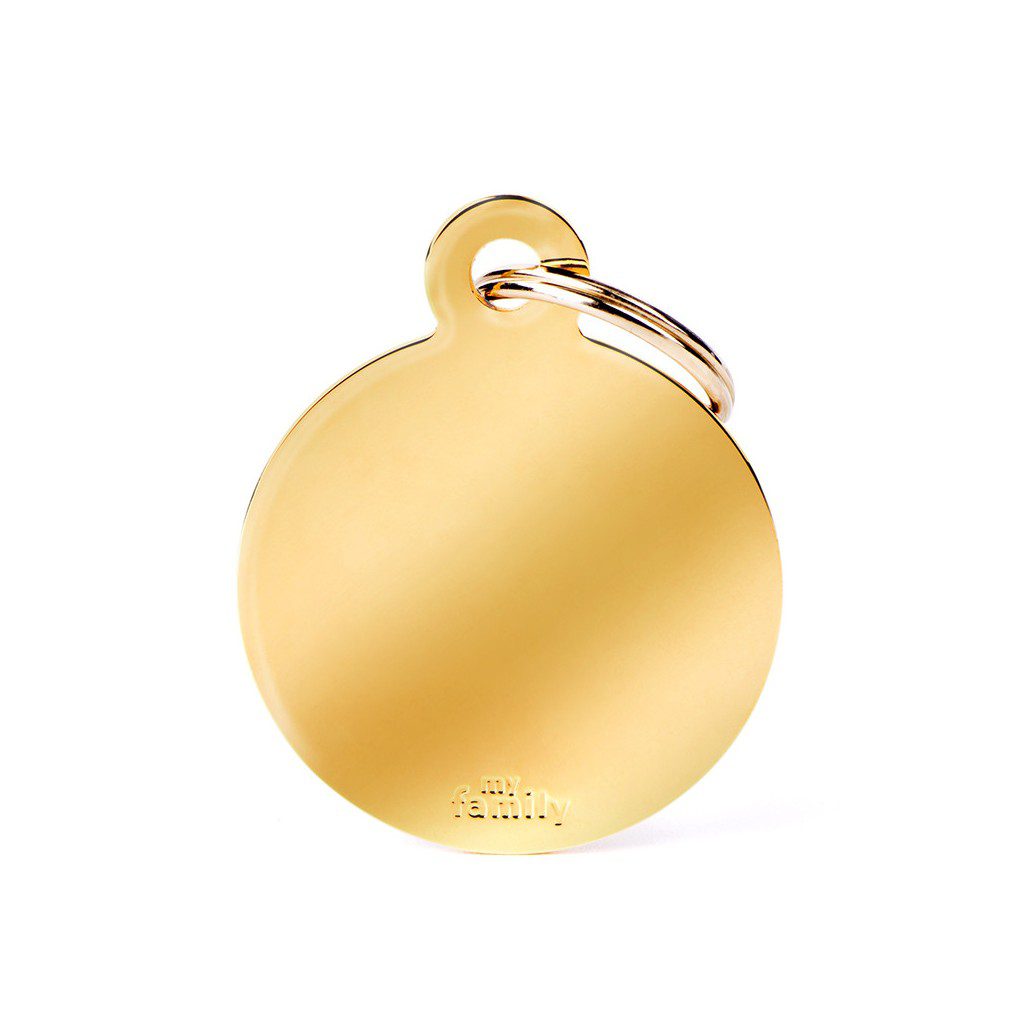 The Big Gold Plated Brass ID Tag