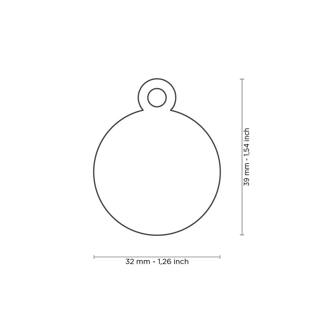 The Big Gold Plated Brass ID Tag