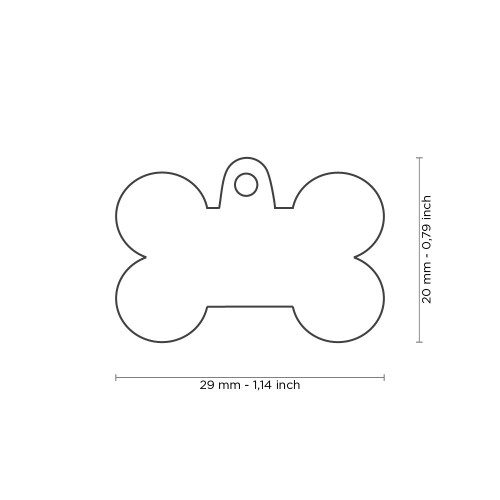 The Basic Handmade Small Bone Pet ID Tag