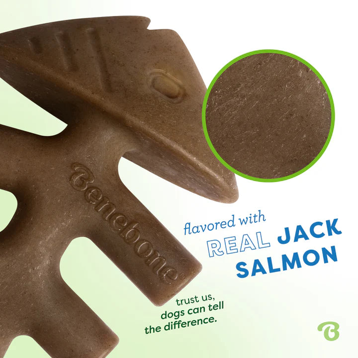 Benebone Fishbone with Jack Salmon Large