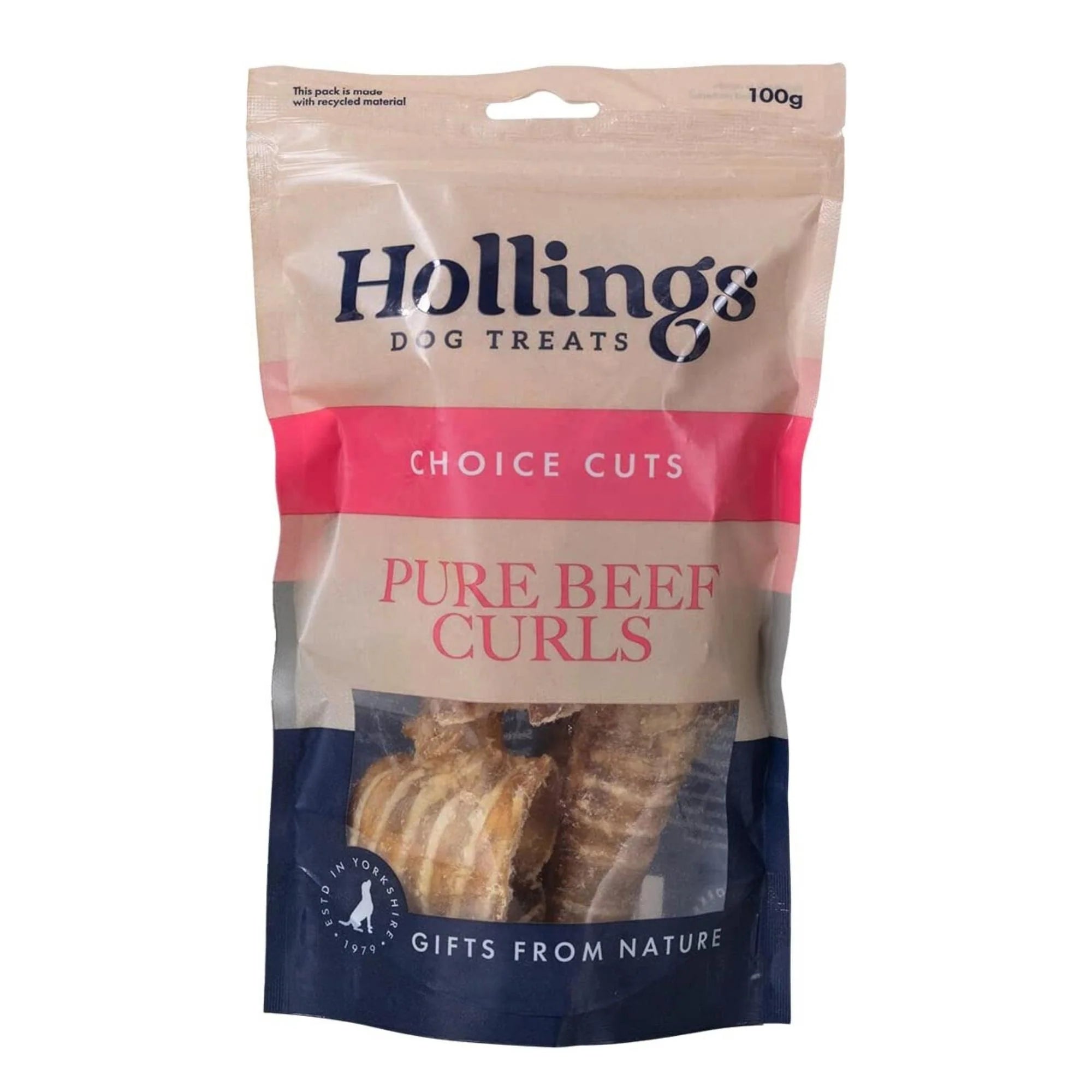 Hollings Dog Treats Choice Cuts Beef Curls 100g
