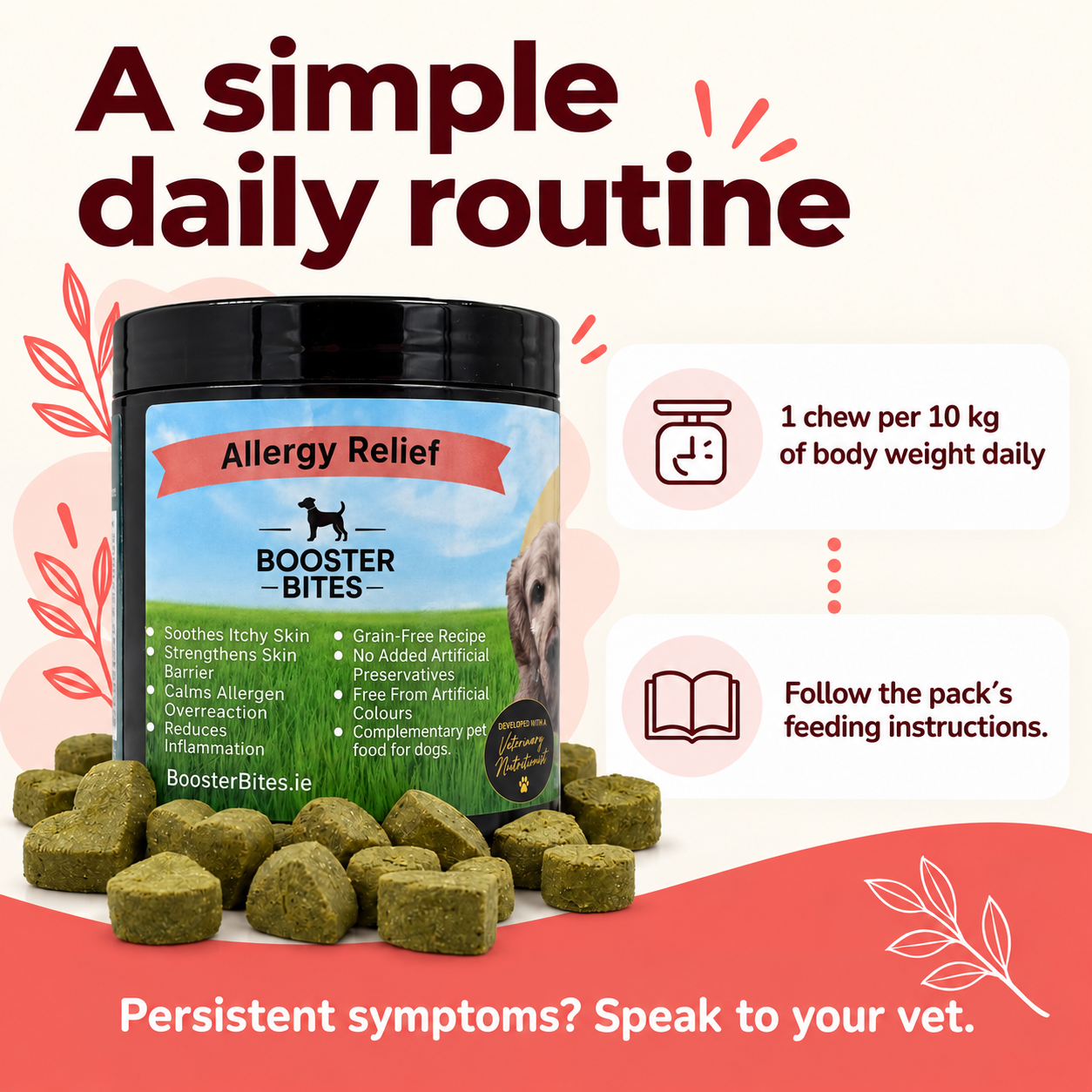 Booster Bites Allergy Relief Dog Treats x60