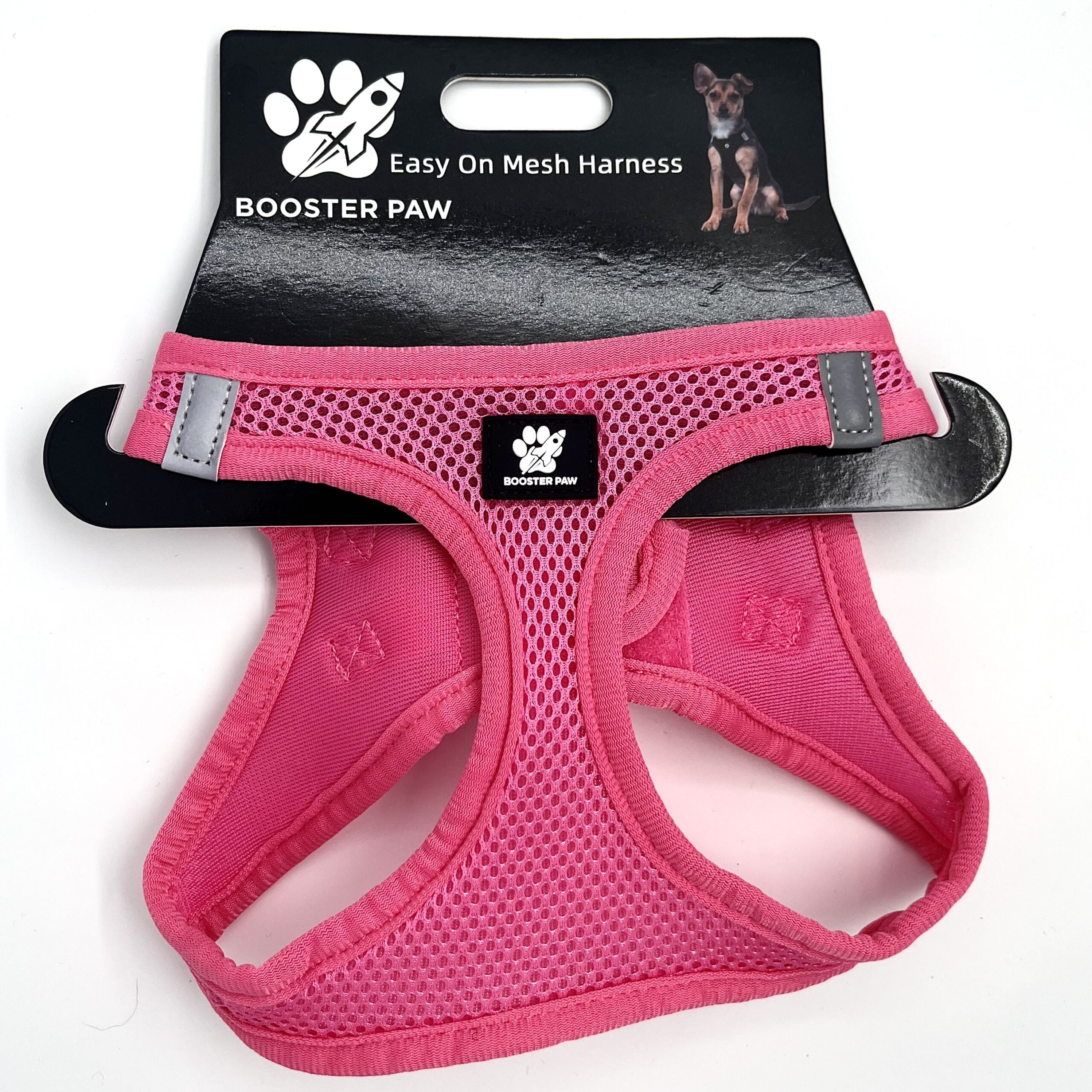Booster Paw Easy On Harness Pink