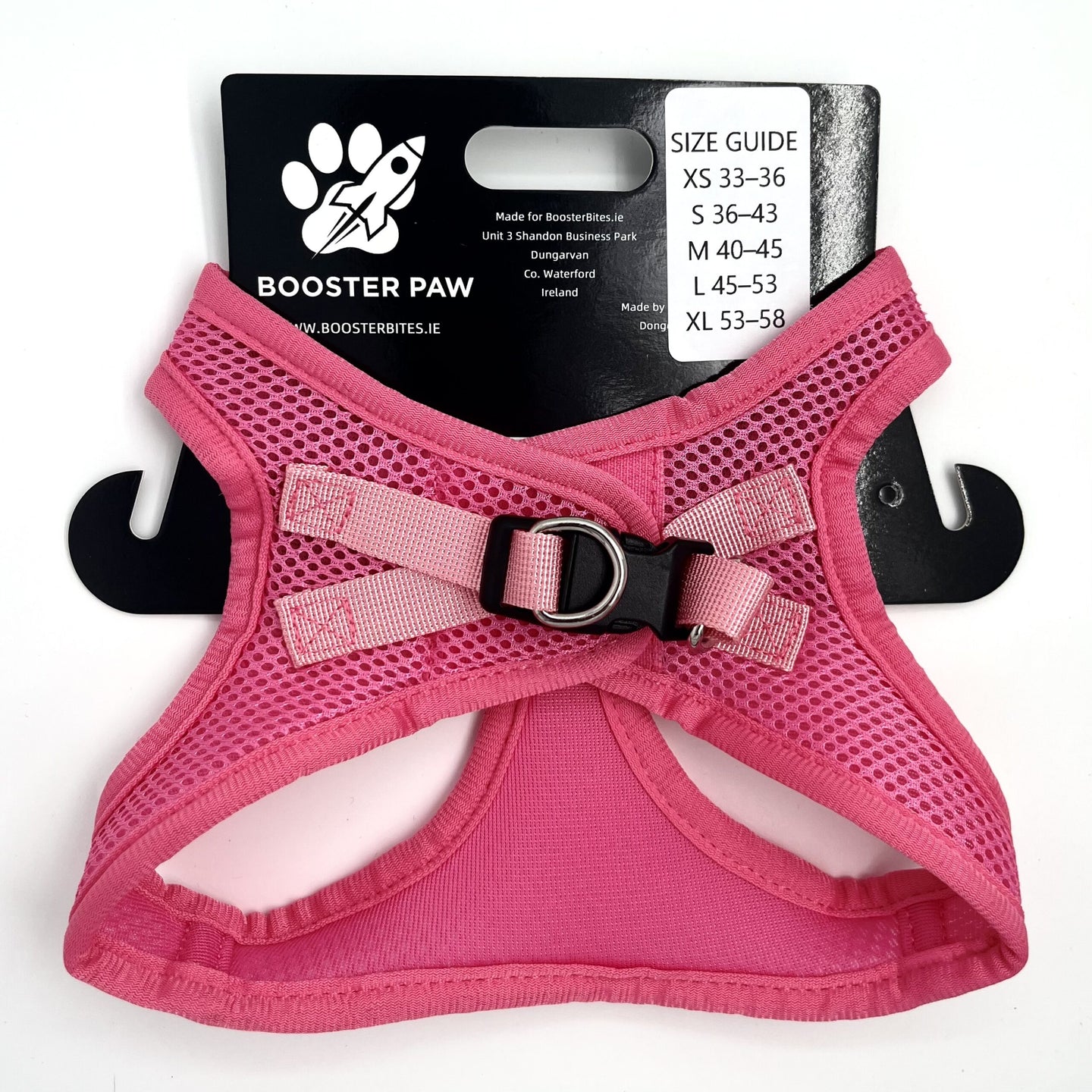 Booster Paw Easy On Harness Pink