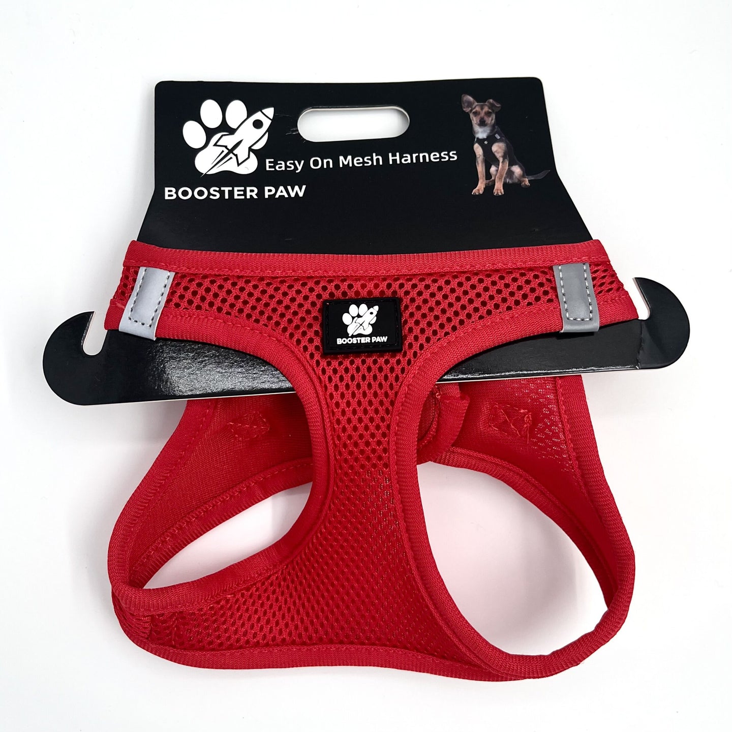 Booster Paw Easy On Harness Red