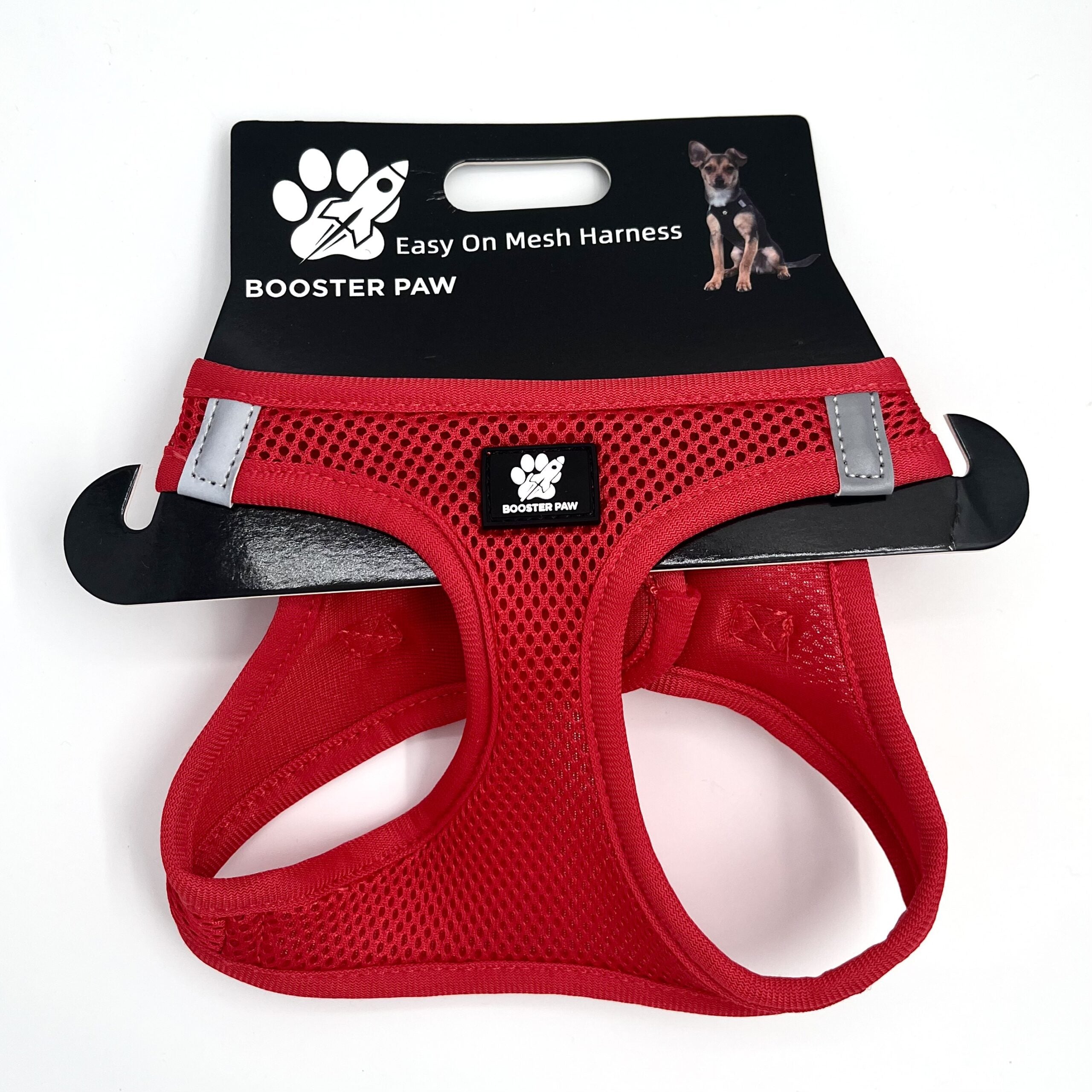 Booster Paw Easy On Harness Red