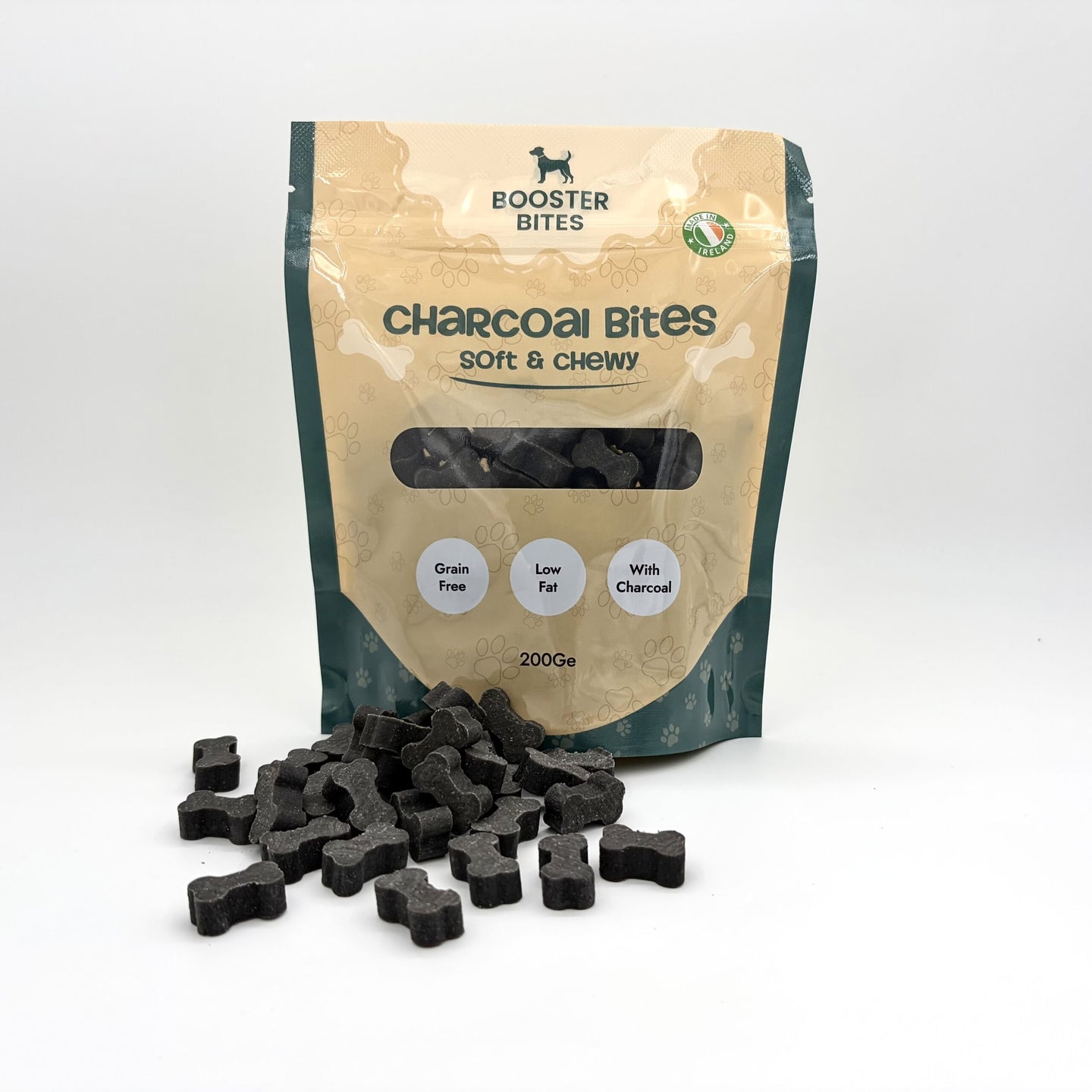 Booster Bites Charcoal Dog Treats 200g