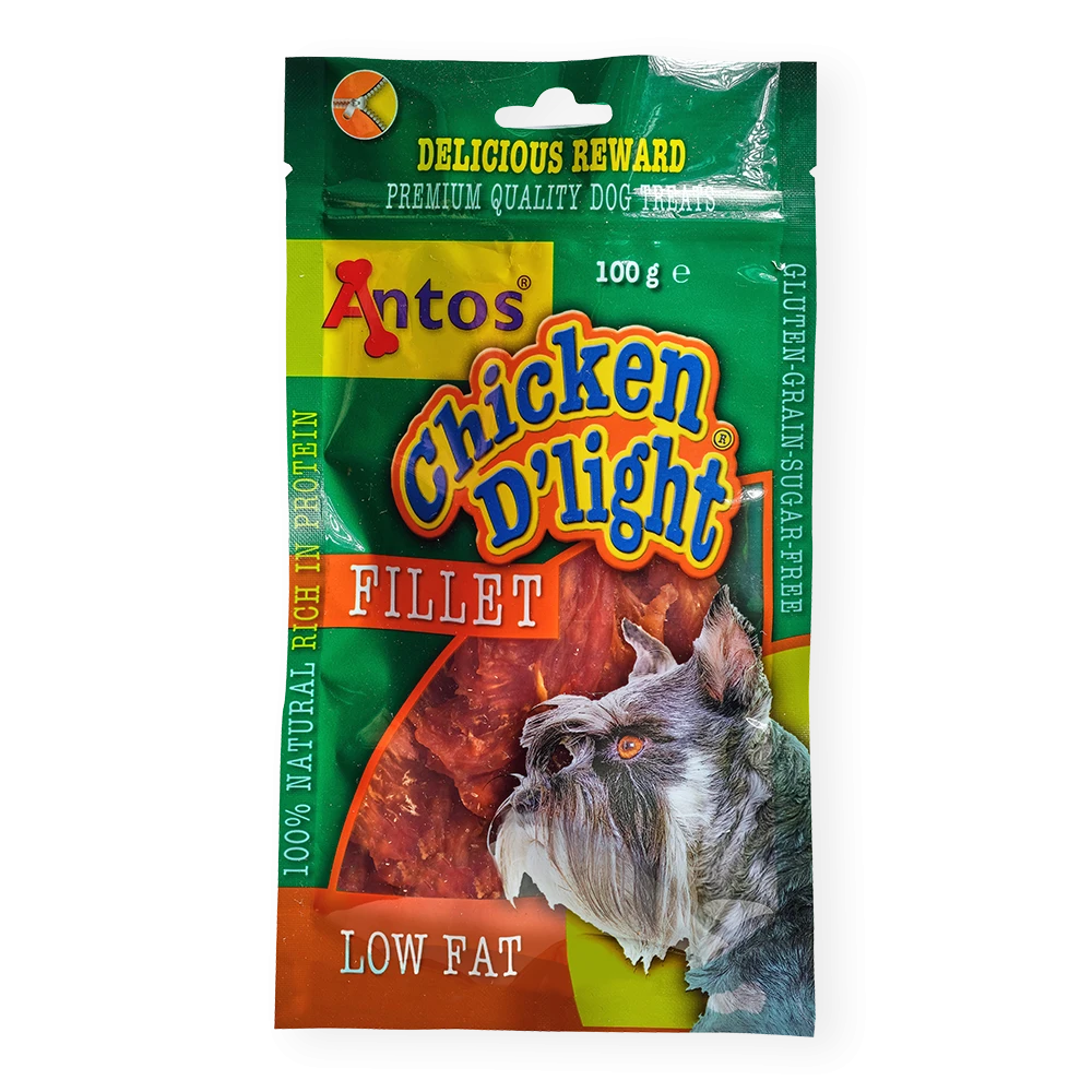 Antos Chicken D'Light Dog Treat Fillet 100g