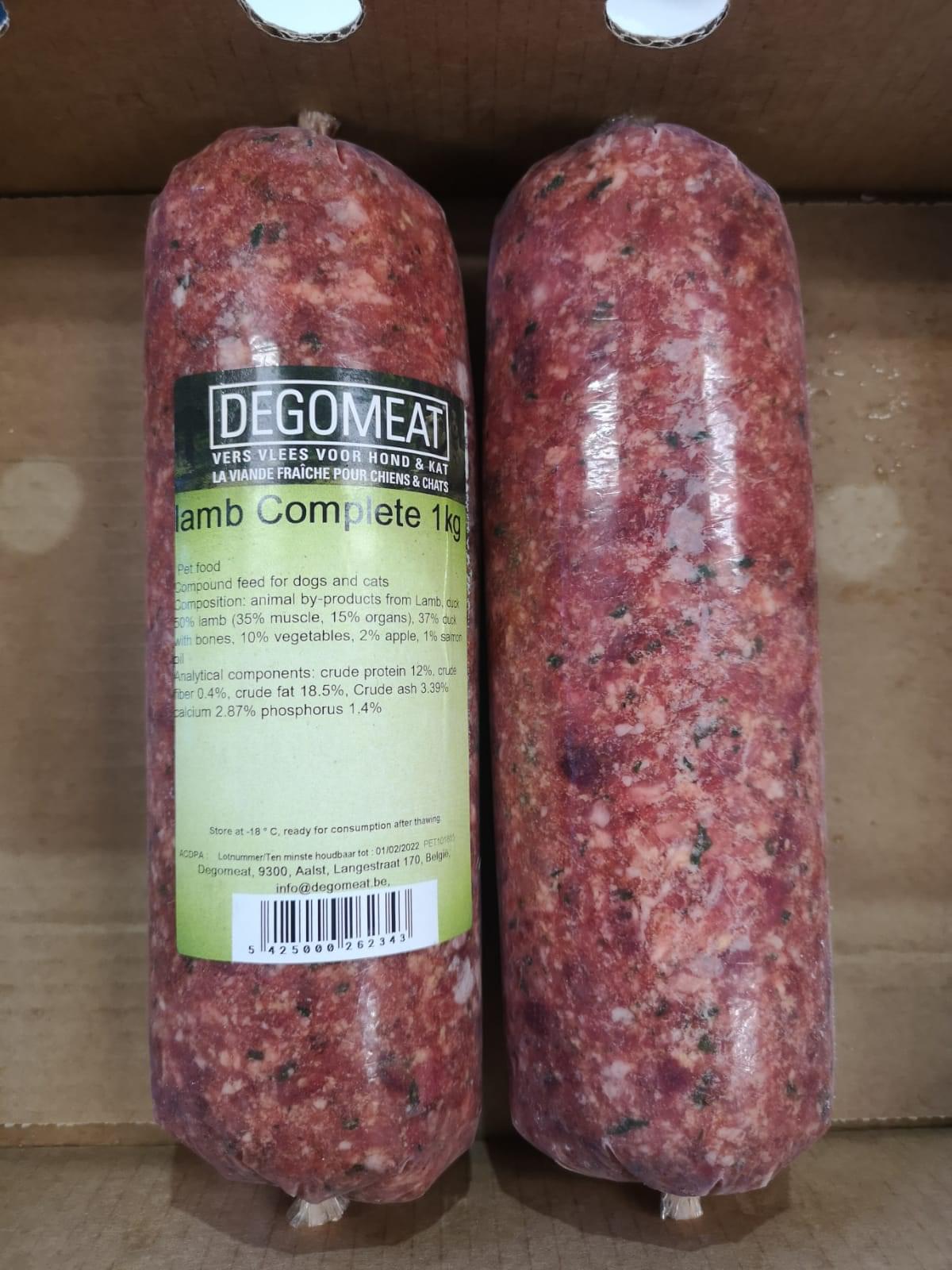 Degomeat Lamb Complete (with Duck Bone) 1kg