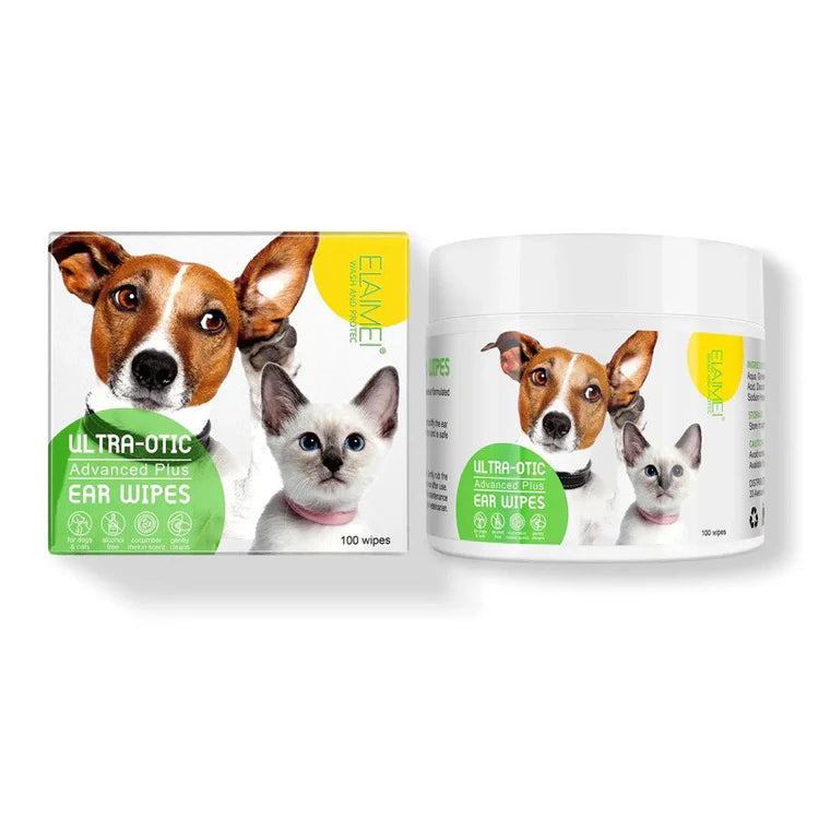 Elaimei Advanced Plus Pet Ear Wipes 100 Pack