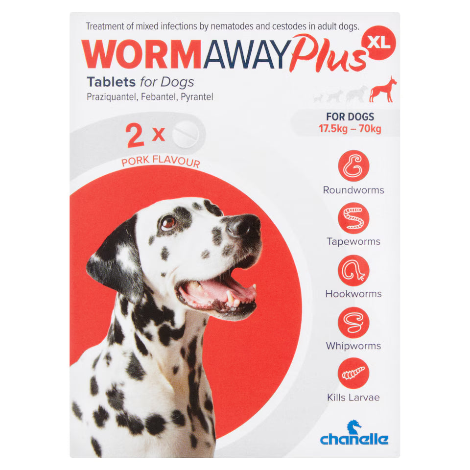 Wormaway Plus Worming Tablets for Dogs XL x2