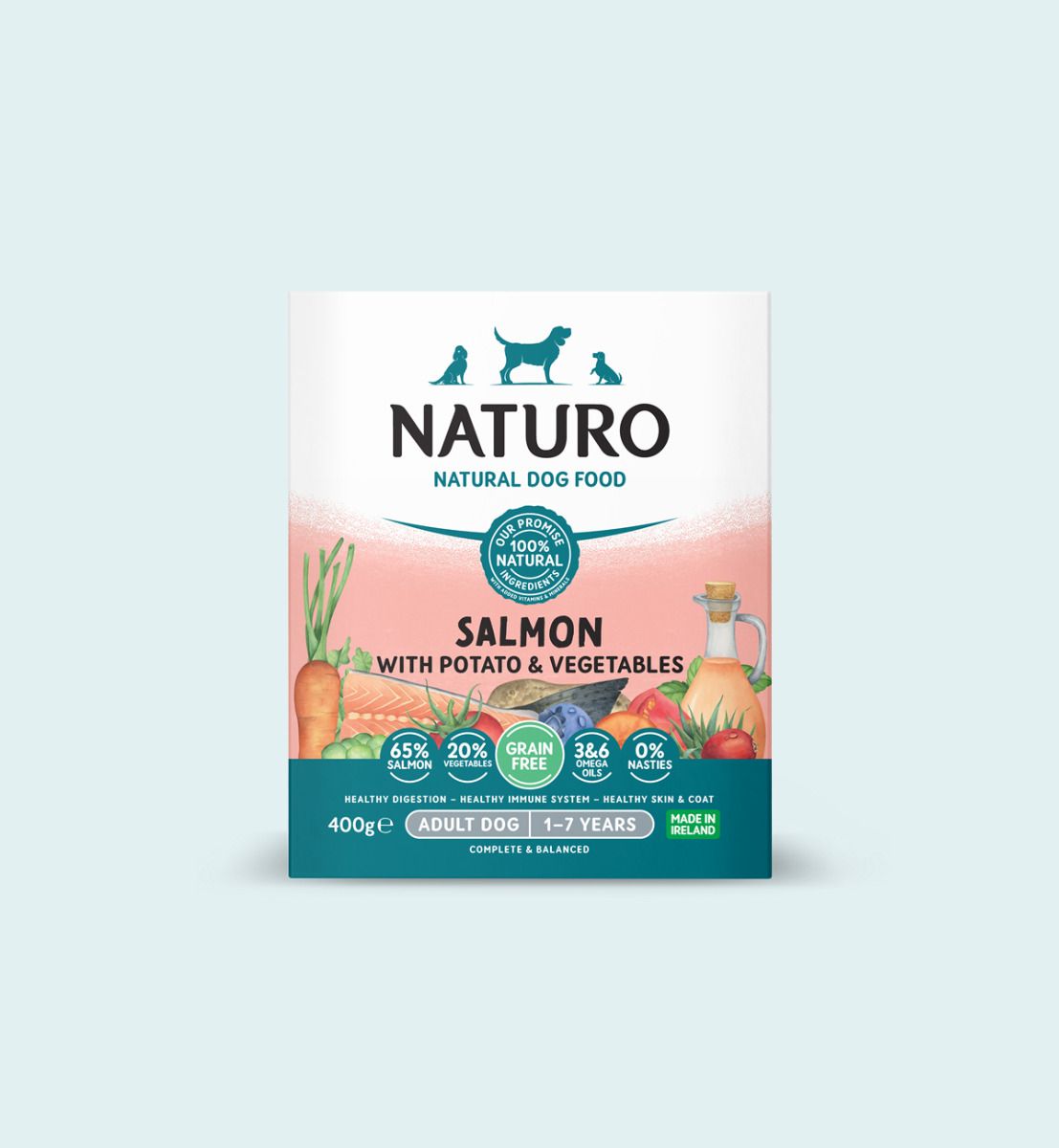 Naturo Grain Free Salmon, Potato & Vegetables 400g