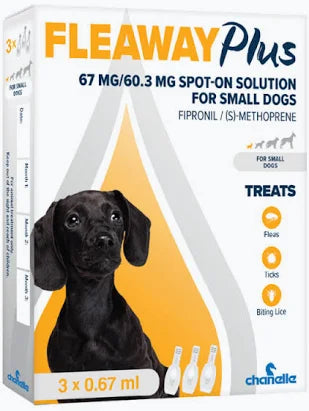 Fleaway Plus - Spot On for Small Dogs Up To 10kg x3 Pack