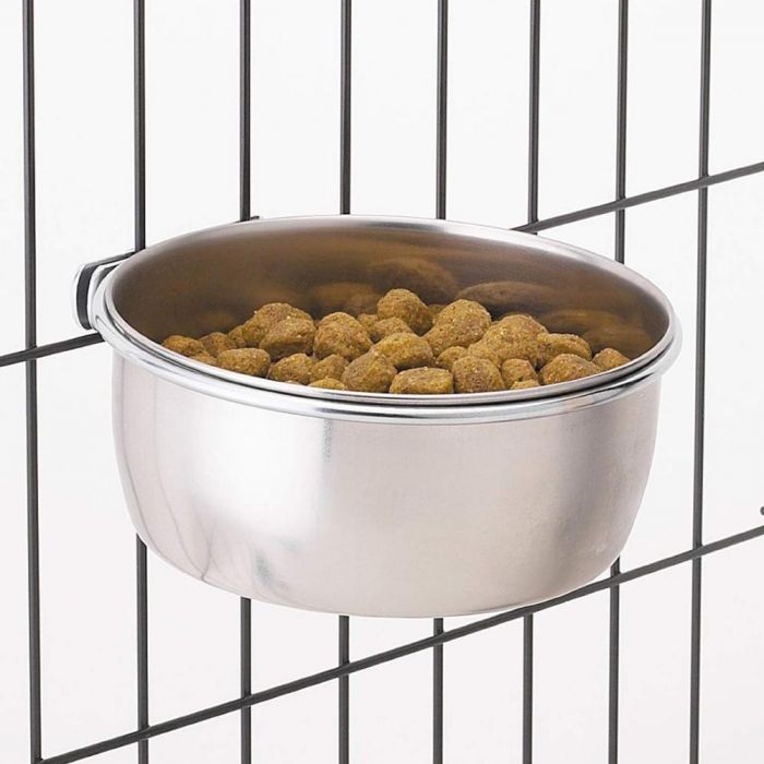 Stainless Steel Crate Bowl with Clamp Holder