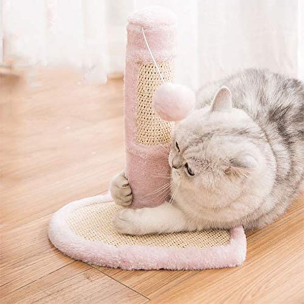 Heart Base Pastel Pink Cat Scratcher
