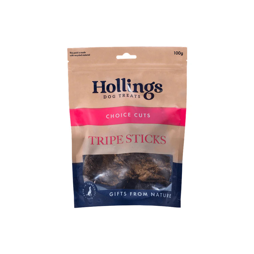 Hollings Dog Treats Choice Cuts Tripe Sticks 100g