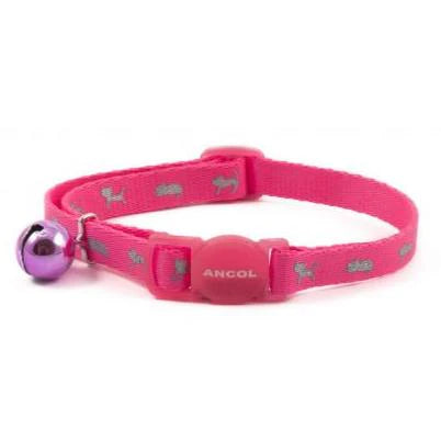 Ancol Reflective Cat Collar Pink Fish