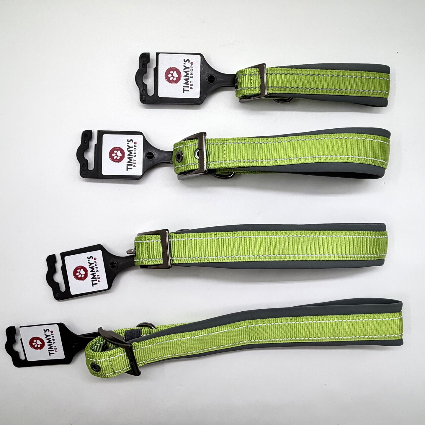 TPS Buckled Reflective Dog Collar - Green