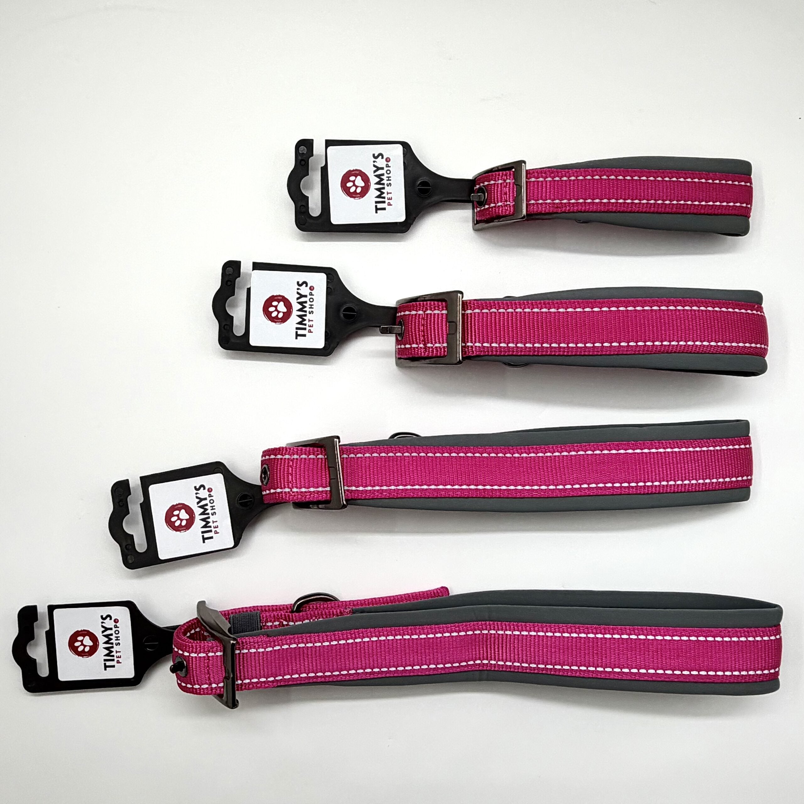 TPS Buckled Reflective Dog Collar - Pink