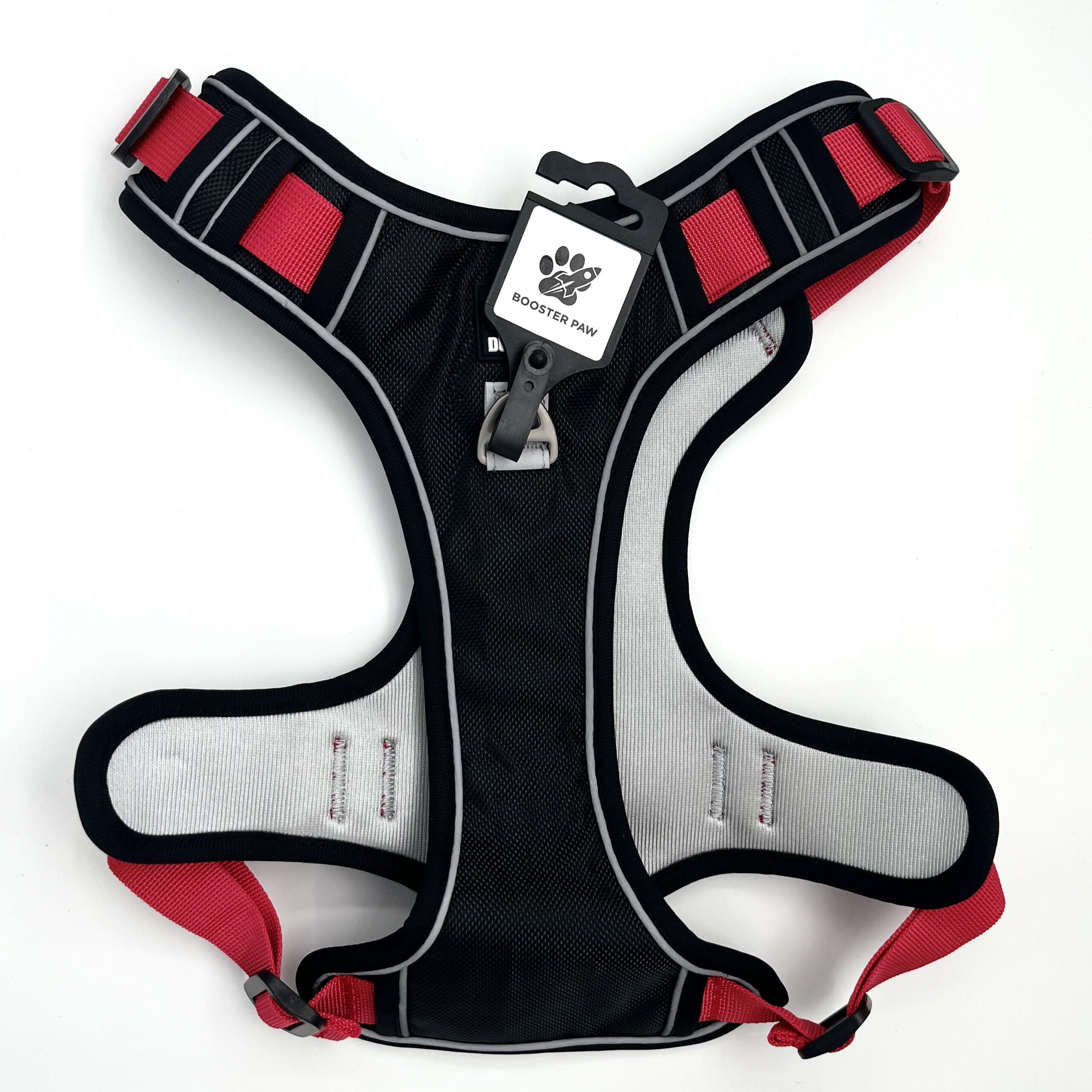 Booster Paw Two-Point Harness Black & Red