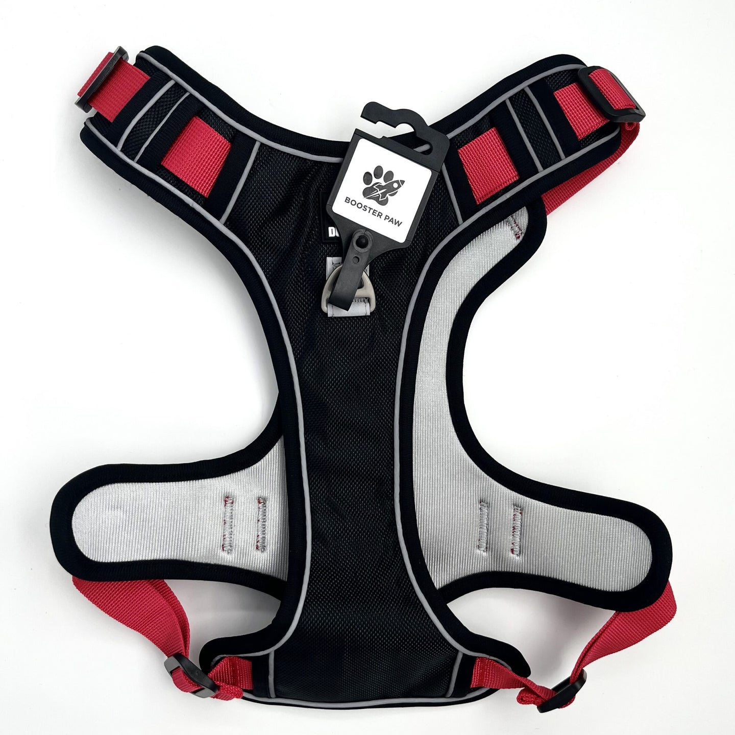 Booster Paw Two-Point Harness Black & Red