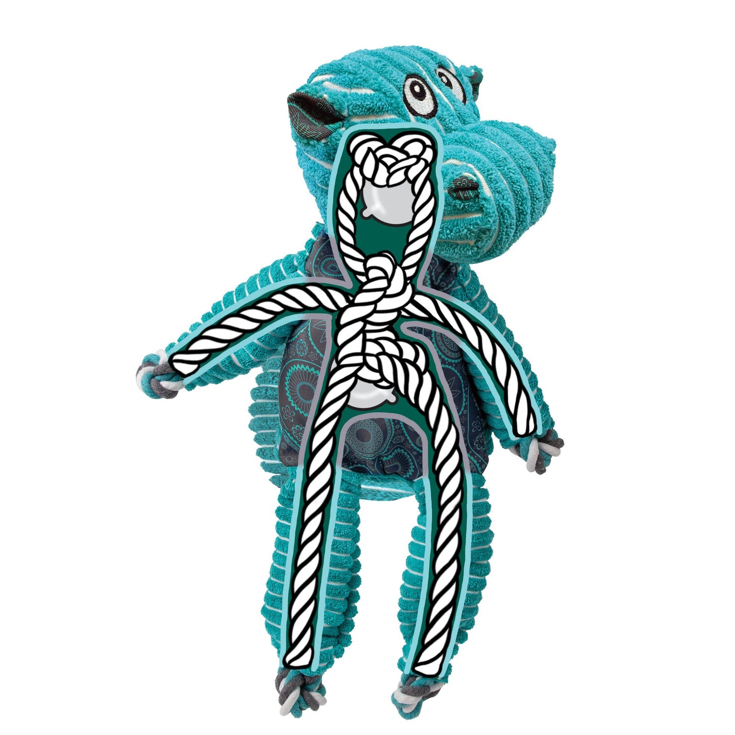 KONG Floppy Knots Hippo Size Md/Lg
