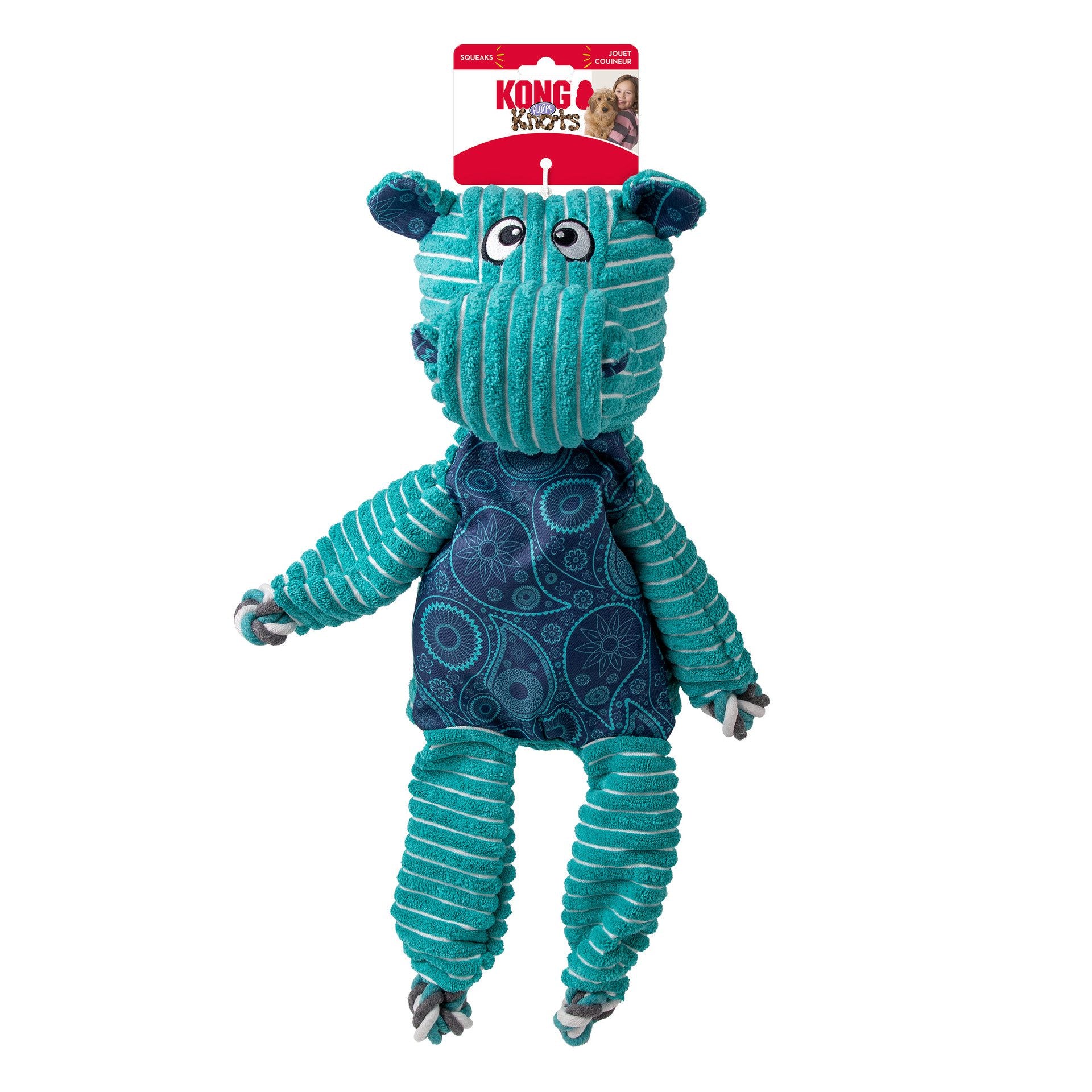 KONG Floppy Knots Hippo Size Md/Lg