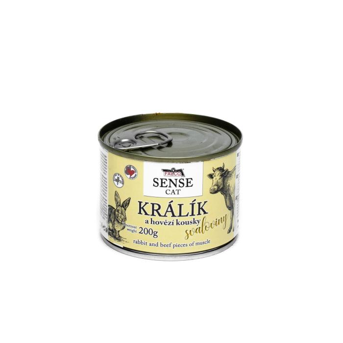 Falco Sense Canned Cat Food | Rabbit & Beef Muscle 200g