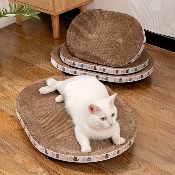 VPS Durable Cardboard Cat Scratcher Oval 60cm