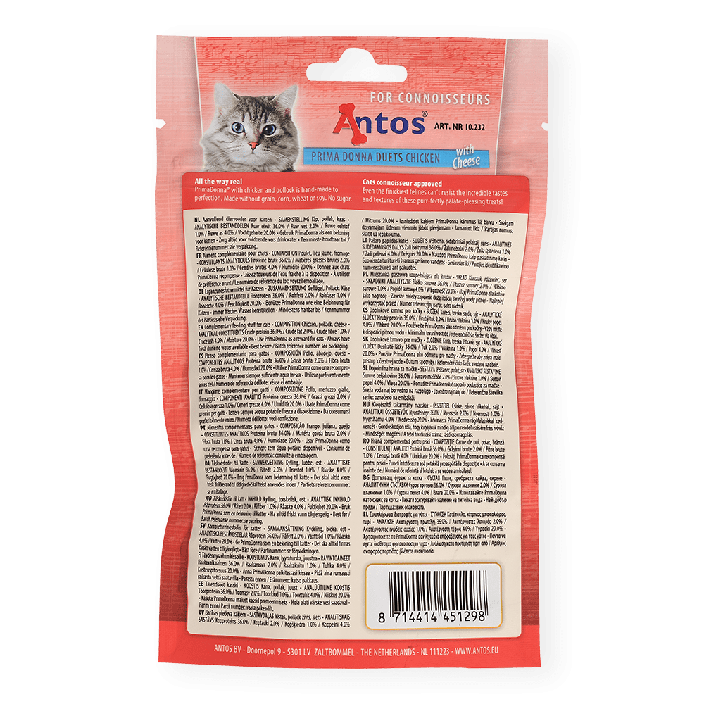Antos Duets with Chicken & Cheese Cat Treats 100g