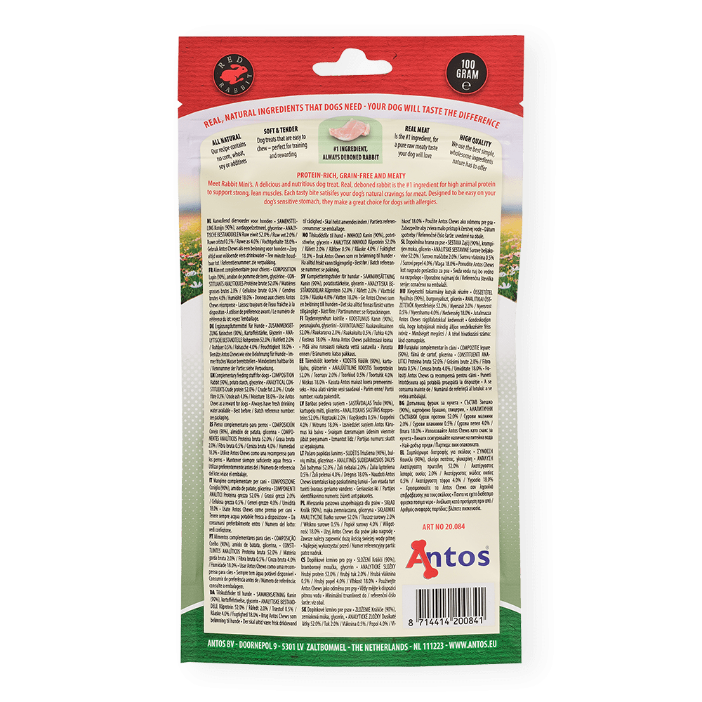 Antos Rabbit Mini's Single Protein Treats 100g
