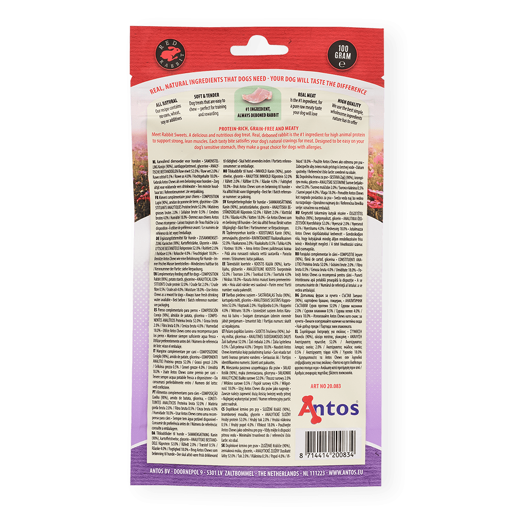 Antos Rabbit Sweets Single Protein Treats 100g