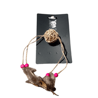 Bella Cat Toys | Straw Ball Beads & Feather