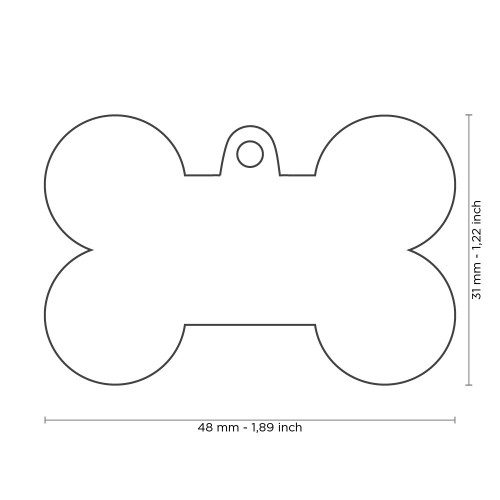 The Shine Glitter Bone Pet ID Tag