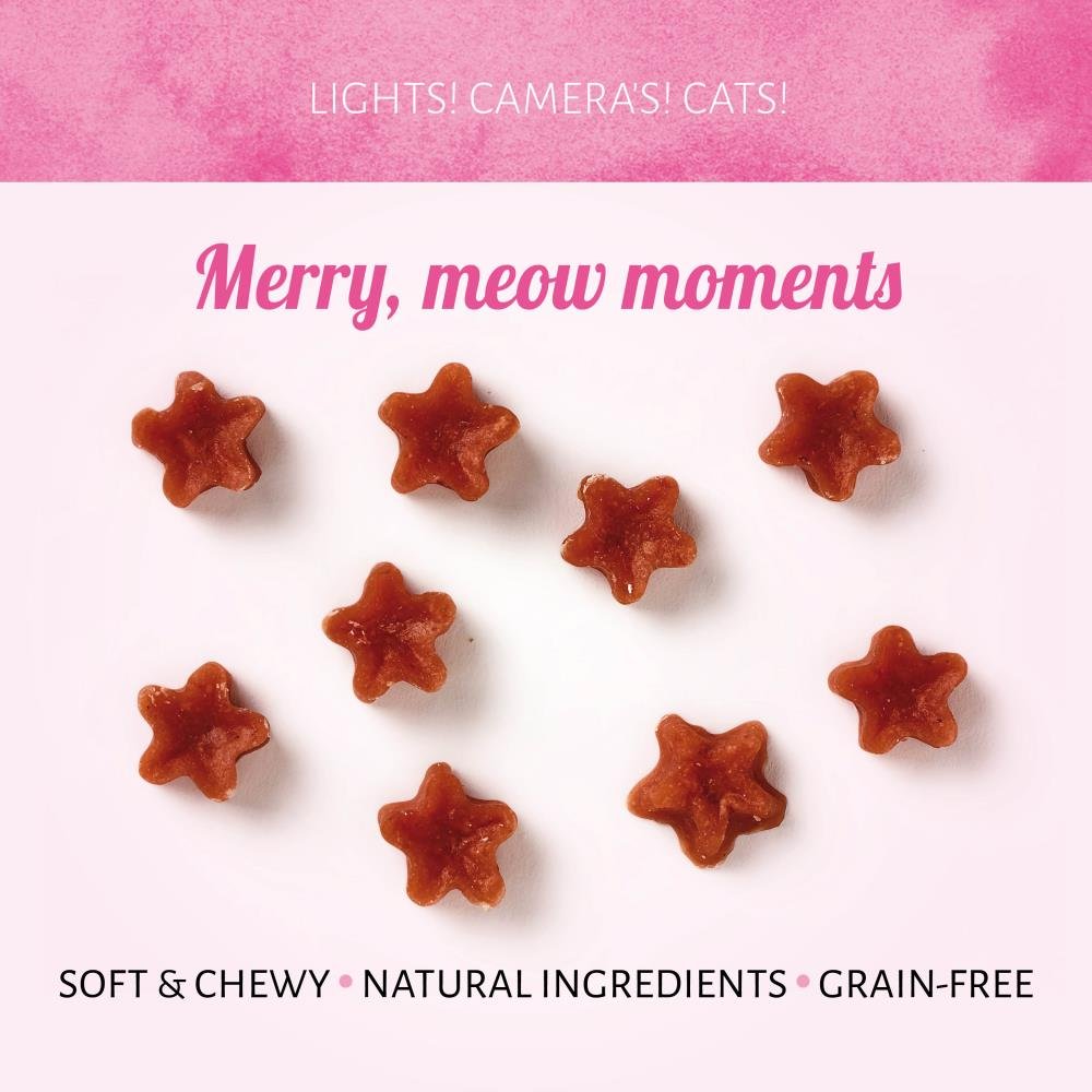 Antos Sparkling Stars Meaty Christmas Cat Treats 30g