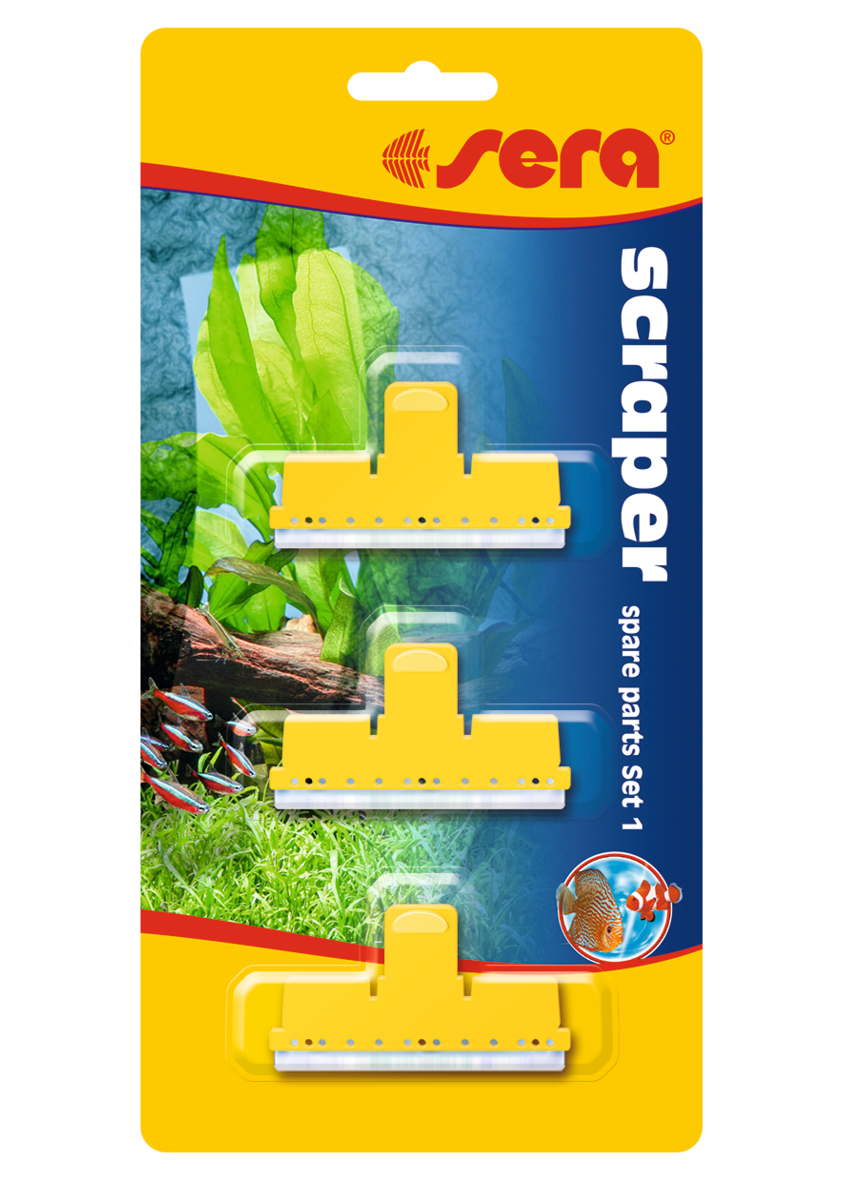 Sera Spare Stainless Steel Scraper Replacements 3 Pack
