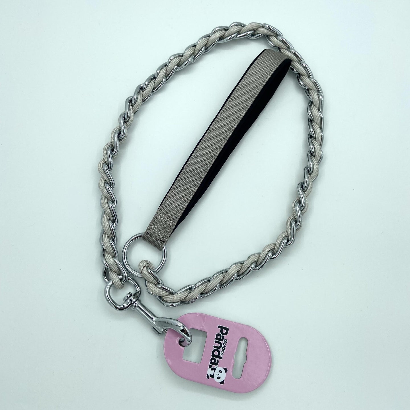 Panda Nylon & Chain Silver Reflective Lead