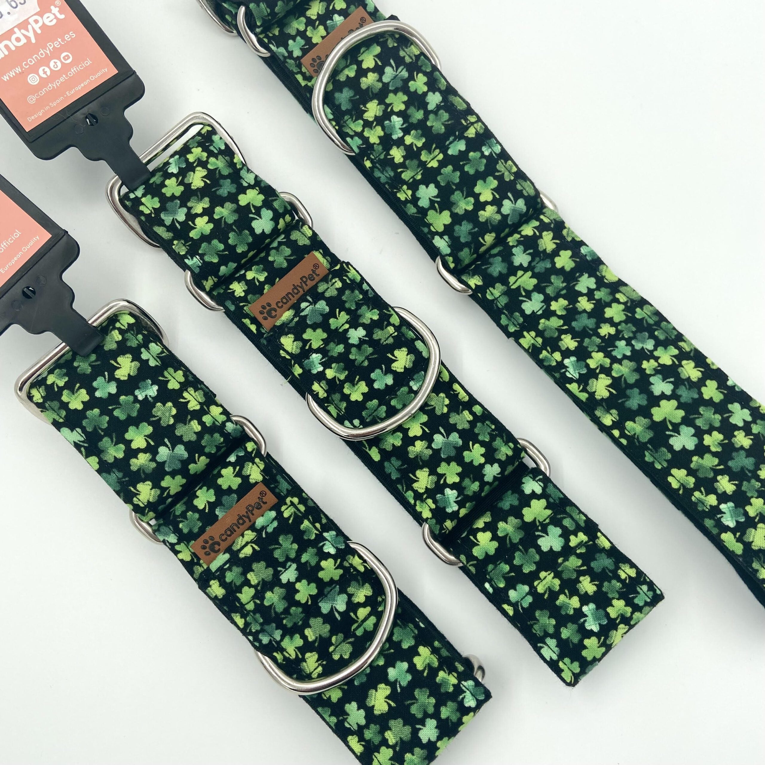 CandyPet Shamrock Martingale Collar & Lead