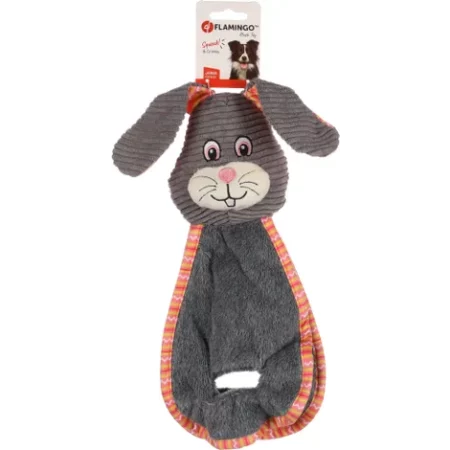 Flamingo Rabbit Blankie Crinkle Tug Toy