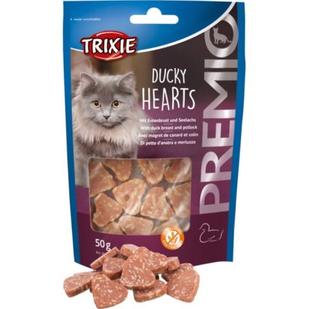 Trixie Ducky Hearts Cat Treats 50g